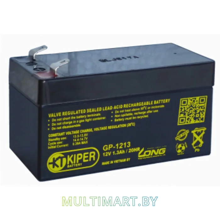 Аккумулятор для ИБП Kiper GP-1213 F1 (12В/1.3 А·ч)